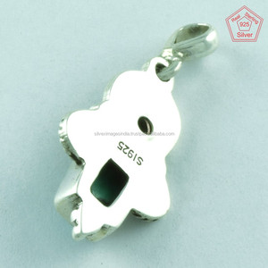 Colgante hermoso de piedra turquesa, joyería de plata hecha a mano, proveedor de joyería de plata de la India, colgante de Plata de Ley 925 DE LA India - Product Image 4