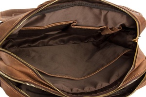 Sac pour ordinateur portable en cuir pleine fleur de style vintage fabriqué à la main avec logo personnalisé d'Inde - Product Image 5