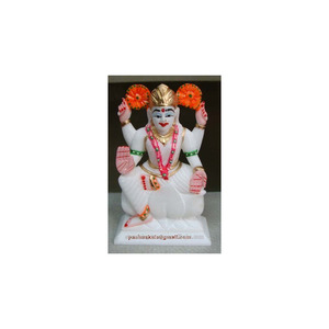 Statue de Laxmi en marbre italien utilisée pour la décoration de la maison - Product Image 1