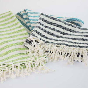 Made in Turkey - HATTUSHA PESTEMAL <b>Stripe</b> Turkish Pestemal <b>Towel</b> Peshtemal Turkish Wholesale %50 Bamboo %50 Cotton - Product Image 1