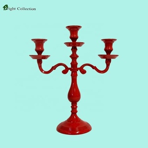 Grand bougeoir en forme de coeur bougeoir en fer fer rouge brillant bougeoir en fer bougeoir en métal - Product Image 1