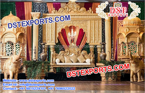 Panel de fibra de vidrio para escenario de boda, juego de pilares para escenario de estilo indio, a la venta, novedad - Product Image 5