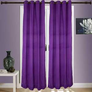 ม่านหน้าต่างผ้าฝ้ายลายคลื่นสีม่วงม่านแฟชั่นอินเดียคุณภาพสูง - Product Image 2