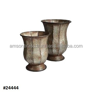 Aluminio Metal lujo jardín urna Decoración elegante venta al por mayor diseñador maceta jardín decorar aluminio flor titular - Product Image 4