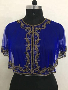 Elegant Vintage Casual O-Neck Short <b>Poncho</b> Top Hand-Embroidered Net Fabric Plus Size 25 Colors Button Hot <b>Women's</b> Blouses Shirts - Product Image 5