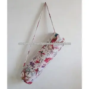 Hecho a mano indio de algodón kantha yoga bolsas de gimnasia lona bolso de hombro - Product Image 1