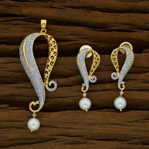 Superbe et exclusive collection de pendentifs en CZ au design impeccable 52732 bijoux artificiels en Inde - Product Image 1