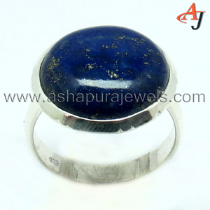 Anillo de Plata de Ley 925 con lapislázuli azul, joyería de plata 925 con lapislázuli azul - Product Image 5