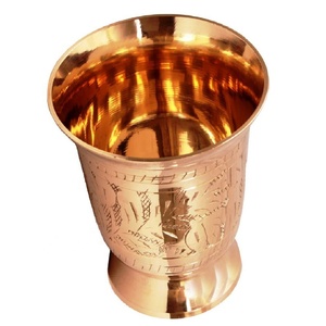 Vaso de Vidrio Moderno de 200 ml, Diseño de Latón Macizo, Hecho a Mano - Product Image 3