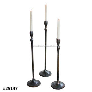 Bougeoir en métal Décoration de mariage Bougeoir Cadeaux Bougie décorative Support à 3 piliers en métal aluminium - Product Image 4