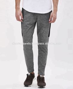 Venta al por mayor de los hombres XL algodón poliéster Jogger pantalones personalizable bordado Logo transpirable gris sólido activo Bottoms Joggers - Product Image 4