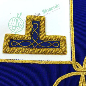 Delantal de piel de cordero Masonic Regalia Craft Provincial con técnica bordada e insignia para coser - Product Image 4