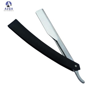 Rasoir droit en acier inoxydable pour barbier, lame pliable prête à l'emploi pour un rasage professionnel, fabriqué au Pakistan - Product Image 3