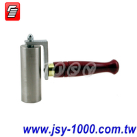 Rouleau de pose de revêtements de sol en acier inoxydable industriel avec poignée en bois, outil OEM pour la pose de moquettes et la construction