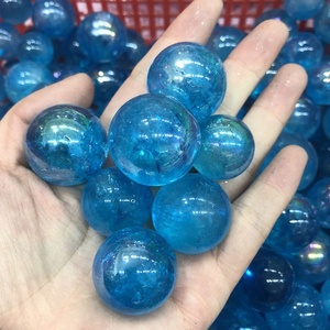 Boule de <span class=keywords><strong>Quartz</strong></span> naturel <span class=keywords><strong>Aqua</strong></span> <span class=keywords><strong>Aura</strong></span>, boule de cristal bleu pour peinture galvanoplastie, à vendre, livraison gratuite - Product Image 2