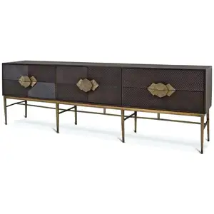 Italian Gold Stainless Steel Wooden Sideboard Living Room Furniture Modern Living Room,dining Solid Wood,solid Wood Acceptable