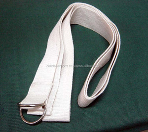 Ceinture de sangle de yoga en coton de haute qualité avec couleur et taille personnalisées pour l'exercice-OEM et marque de distributeur fabriquée en Inde - Product Image 1