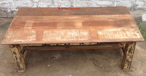 Bateau récupéré Table basse en bois Meubles de salon en bois massif Utilisation intérieure et domestique - Product Image 3