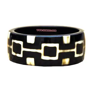 Bracelet personnalisé en résine époxy, bijou marron, vintage, fait à la main, vente en gros - Product Image 1