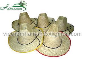 หมวกคาวบอยทรงใบปาล์มพร้อมริบบิ้นและหมวกฟางแบบปรับแต่งได้ - Product Image 3