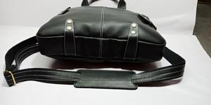 Professional Genuine Leather <b>Laptop</b> <b>Bag</b> Full Grain Cowhide Office Briefcase with Adjustable Shoulder Strap <b>for</b> Work and Travel - Product Image 3