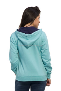 เสื้อฮู้ดดี้ขายดีบน Amazon ดีไซน์สวย ผ้าฝ้าย 100% เสื้อฮู้ดดี้ผู้หญิงแบบเรียบ ไม่มีโลโก้ รับสกรีนโลโก้ตามแบบ - Product Image 5