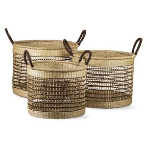 Cestas de almacenamiento de bambú hechas a mano 100% para uso diario y almacenamiento de alimentos sostenibles y baratas - Product Image 1