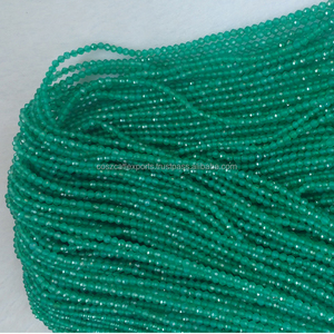 Piedras naturales de ónix verde para hacer joyas, piedras curativas, hilo de cuentas redondas lisas, collar de la mejor calidad - Product Image 1