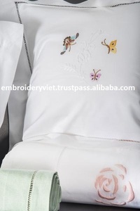 Sábana de algodón con bordado a mano, 100% - Product Image 3