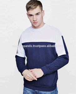 Sweat-shirt en molleton deux tons pour hommes, haut personnalisé à fermeture éclair, avec capuche, idéal pour printemps et automne, vente en gros - Product Image 2