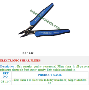 Electronics <b>Shear</b> Pliers GS 1247Jewelry <b>Tools</b> for Jewelers - Product Image 2