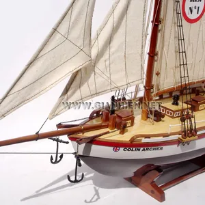 RS1 COLIN ARCHER木制模型船-木制工艺品模型