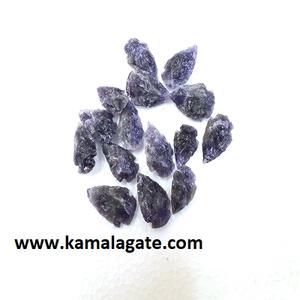 Pierre précieuse semi-précieuse en cristal de quartz d'améthyste naturelle tricotée à la main dans l'artisanat de pierre de pointe de flèche - Product Image 2