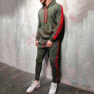 Ropa deportiva de secado rápido de talla grande en contraste, ropa de entrenamiento y jogging ajustada, chándales, conjuntos de chándal, conjunto de 2 Uds de lana de algodón - Product Image 5
