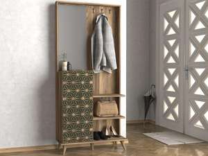 ที่แขวนเสื้อโค้ทไม้พร้อมกระจกหรูหราสุดพิเศษจากไก่งวงชิปบอร์ดดีไซน์ทันสมัยสำหรับเฟอร์นิเจอร์ในบ้าน - Product Image 3