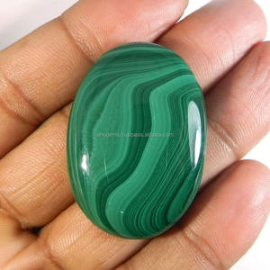 มาลาไคต์สีเขียวธรรมชาติ 40x28 มม. รูปไข่ คาโบชอง 116.65 กะรัต พลอยหลวมสำหรับทำเครื่องประดับ - Product Image 2