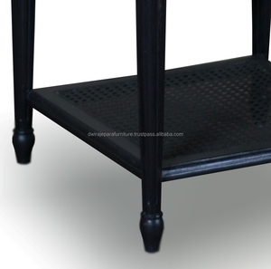 Meuble de TABLE basse en osier et bois massif, VINTAGE, style indonésien, résistant - Product Image 6