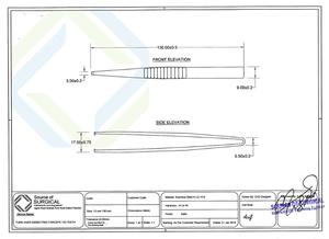 Pince à dissection dentée 1x2 en acier inoxydable, instrument chirurgical manuel, type clip, marque privée, 13 cm, certifiée CE, usage hospitalier - Product Image 4
