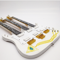 Miniatura de madera guitarra y regalo handycraft guitarras triple cuello