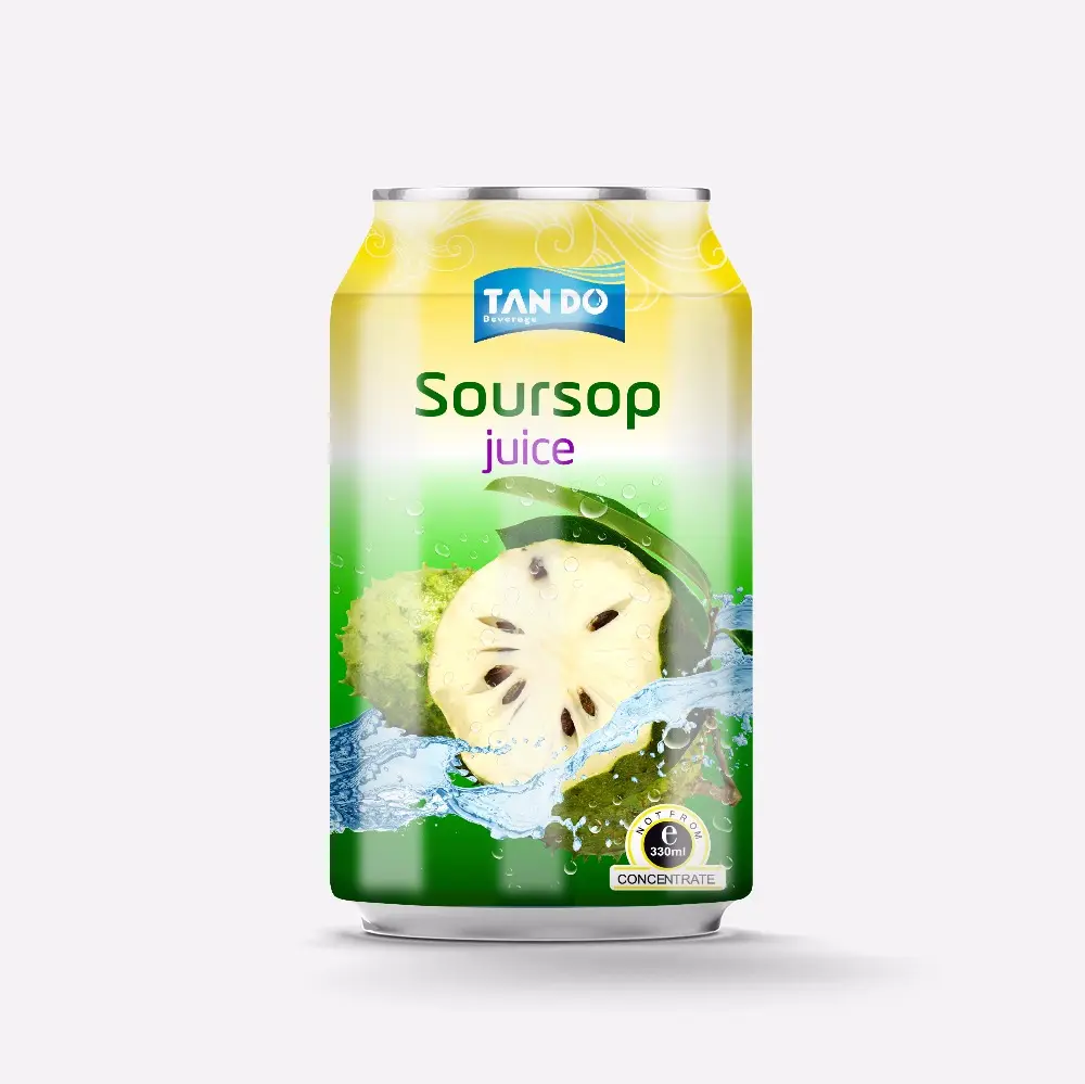 Üretici meyve suyu 330 ml konserve yüksek kaliteli Soursop suyu