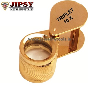 Diamant Bijoutiers Triplet Designer Diamant Coupe Finition Dorée Loupe Loupe 10x Verre Gem Grading Loop - Product Image 2