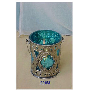 Vente en gros Votive en verre et laiton de luxe Tarif très bon marché pour les occasions de Noël - Product Image 1