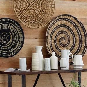 Juego de 3 Adornos de Pared Redondos de Seagrass Estilo Bohemio para Decoración de Pared, Personalizados, 100% Hechos a Mano, Decoración para el Hogar de Aniversario, Hechos en Vietnam - Product Image 4