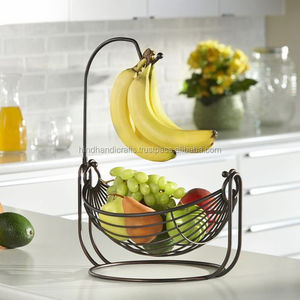 Cesta de malla de alambre de metal para compradores con revestimiento de polvo negro Organizadores de cocina de diseño personalizado - Product Image 5