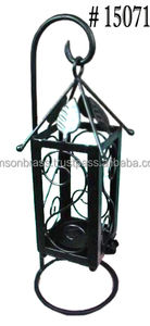 Bougeoir décoratif simple Lanterne de pièce maîtresse décorative de mariage Lanterne décorative en fer métallique - Product Image 4