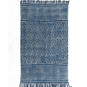 Indio dorri alfombras hechas a mano decoración de diseño impreso dormitorio alfombras alfombra de algodón Dhurrie alfombra - Product Image 2