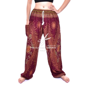 กางเกงฮาเร็มนกยูงเอวยางยืด,กางเกงใส่ได้ทั้งชายและหญิง - Product Image 5