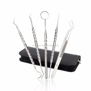 Kit de détartrage dentaire acier inoxydable, kit médical de haute qualité pour hygiène dentaire, ensemble de nettoyage des dents, 5 pièces - Product Image 5