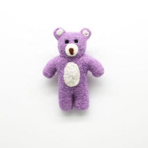 FCS-014 <b>Felt</b> Teddy for Crafts and Decorations Made From Eco-friendly New Zealand Wool Felted by Nepalese Women Artisans of Nepal - Product Image 1