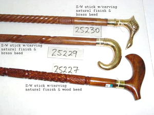 ไม้เดินติดทำด้วยมือด้วยทองเหลืองและจับไม้/ไม้เท้าไม้ที่มีทองเหลืองและจับตกแต่งไม้ - Product Image 2